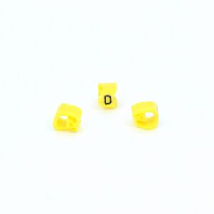 ANILHA HELAGRIP LETRA D AMARELO
