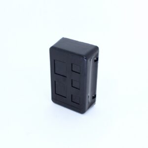 PORTA EQUIPAMENTO P/ 3 RJ45 + 2 TOM S/ COLAR PRETO