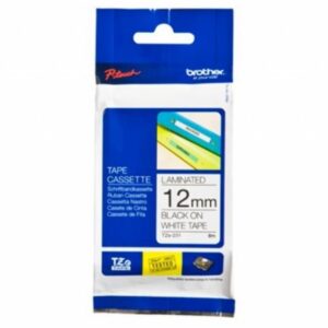 FITA 12MM FLEXIVEL PRETO SOBRE BRANCO