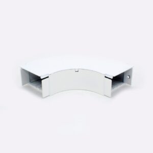 CURVA HORIZ EXTERNA PLANA LISA R60MM P/ DUTO 45MM BRANCO