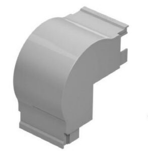CURVA VERT EXTERNA R30MM LISA P/ DUTO 45MM BRANCA