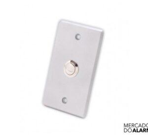 BOTAO DE SAIDA INOX AC6091 C/ MOLDURA PRATA