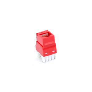 CONECTOR RJ45 FEMEA CAT.6 T568A/B 90/180 VERMELHO GIGALAN