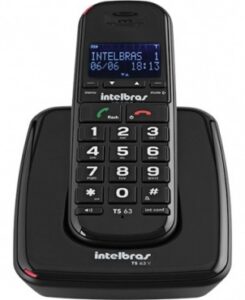 TELEFONE S/ FIO TS 63 V – PRETO