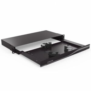BANDEJA PARA ACOMODACAO DE SOBRA DE CORDAO 1U CURTO (PRETO)