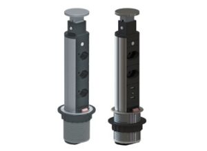 TOTEM DE MESA MINI 2 TOM ELE + 2 USB – PRETO