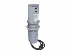 TOTEM MINI AUTOMATICO 1TOM NBR + 2 USB – PRATA