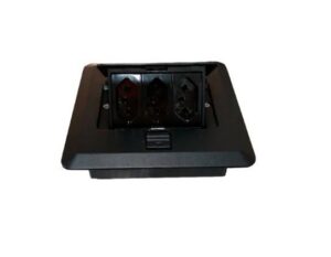 CAIXA DE MESA PRATIK 128 SOBRE R10 P/ 3 BLOCOS PRETA