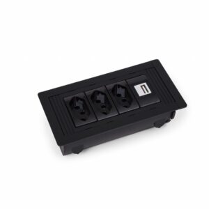 REGUA FACILITY 150 ABS P/ 4 BLOCOS – PRETO