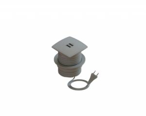 CAIXA MULTY 2 USB 5V 2.1A C/ CABO ALIMENTACAO – PRATA