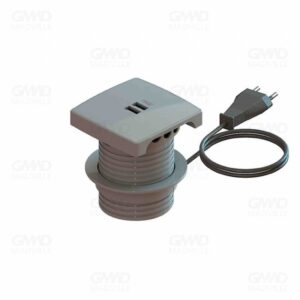 CAIXA MULTY PASSA CABOS 2 USB 5V 2.1A C/ CABO – PRATA