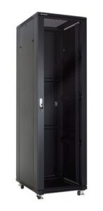 RACK 19POL/L800 X 44U X 800MM PISO PRETO PORTA VIDRO