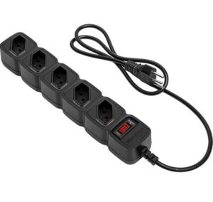 REGUA C/ 05 TOMADAS PADRAO BRAS – EPE 205 PT