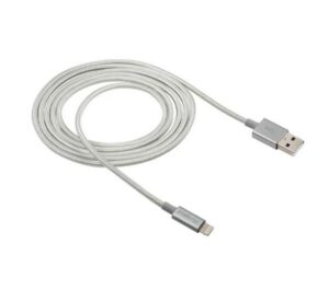 CABO USB LIGHTNING 1.5M NYLON BRANCO EUAL15NB (APPPLE)