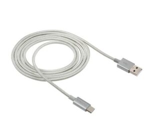 CABO USB TIPO C 1.5M NYLON BRANCO EUAC15NB