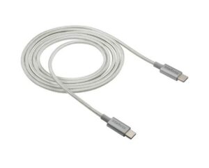 CABO USB TIPO C PARA TIPO C 1,5M NYLON BRANCO EUCC15NB