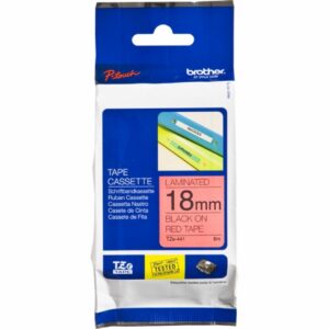 FITA 18MM FLEXIVEL PRETO SOBRE VERMELHO