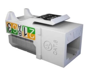 CONECTOR RJ45 FEMEA CAT.6 T568A/B BRANCO SOHOPLUS