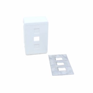 PORTA EQUIPAMENTO P/ 3 RJ45 S/ COLAR BRANCO