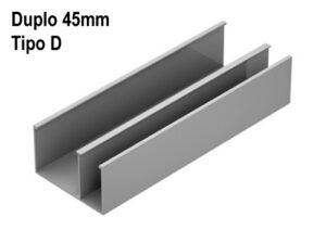 DUTO DUPLO ALUM 45 X 73 X 3000 MM PERFIL D BRANCO